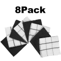 Miniatyrbillede 2 af 5: 8-pak frotté viskestykke | 12 X 12 Tommer | Holdbare, superbløde og absorberende |opvaskeklude i bomuld | Perfekt til husholdnings- og kommerciel brug | Sort