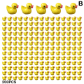 Miniatyrbillede 1 af 11: 100/200 stk Mini Rubber Ducks Miniature Resin Ducks Gul Tiny D 200pcs yellow 200pcs