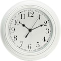 Miniatyrbillede 1 af 5: Silent Wall Clock Køkken 9 Tommer Retro Ikke-tikkende dekorativt soveværelse kontor vægur White