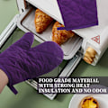 Miniatyrbillede 3 af 5: 1 par varmebestandige bomuldsbagehandsker grydeholder bagehandsker Purple