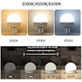 Miniatyrbillede 3 af 5: 2 stk. E27 Genopladelige Lyspære 3 Farvetemperaturer Bordlampe med Fjernbetjening Timer - God