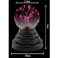 Miniatyrbillede 4 af 4: Usb Plasma Kugle Elektrisk Magisk Plasma Statiske Kugler Lava Lamper Lys Berøring Følsom Usb Batteri