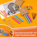 Miniatyrbilde 7 av 7: 45 stk Vev-heklenålsett, strikking av heklenåler med plastnåler Garnnåler, strikkevevkrok Heklenål for strikking Craft DIY