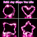 Miniatyrbilde 3 av 6: Rosa fe-lys, 3M/10ft 30LED Halloween-dekorasjonslys, batteridrevne oransje lysstrenger for Halloween, juledekorasjoner Pink