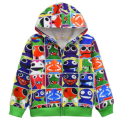 Miniatyrbild 1 av 2: 5-9 år Barn Pojkar Flickor Rainbow Friends Hooded Zip Up Jackor Ytterkläder Toppar Presenter C 8-9 Years