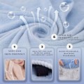 Miniatyrbillede 3 af 5: Håndklædekjole, badehåndklæde med stropper og lomme til kvinder, polyester, lilla, 31 tommer × 51 tommer