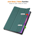 Miniatyrbillede 3 af 5: Til Lenovo Idea Tab Pro Etui Anti-Drop Læder Stand Tablet Cover - Grå Multicolor Blackish Green