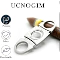Miniatyrbillede 4 af 4: Cigar Cutter i rustfrit stål - Dobbeltbladet guillotine-cigarskærer