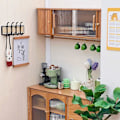Miniatyrbillede 2 af 5: 1/6 Bjd Ob11 Blyth Mini Model Vægskab/tv-skab Træ Miniskab Stuetilbehør Wood Color
