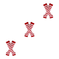 Pikkukuva 4 / 5: 1/2/3/5 Polven yläpuoliset sukat paksuille reisille Helppokäyttöiset ja tyylikkäät Punainen ja valkoinen Red and white 3Set