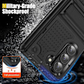 Miniatyrbillede 2 af 5: Til Samsung Galaxy Z Fold 6 Etui med Støttefod, Stødsikker 2 i 1 Silikon Gummi med Hård PC Robust Fuldt Krops Etui til Z Fold 6 Pink Red For Galaxy Z Fold 6