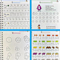 Miniatyrbillede 2 af 3: 3d French Groove Magic Practice Kopibog Børnebog Læring Tal Bogstaver Kalligrafi Skrivning Øvelsesbøger Gave