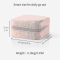 Miniatyrbillede 2 af 5: Lille smykkeskrin i kunstlæder til rejser, smykkeorganisator, display, opbevaringsboks