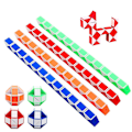 Miniatyrbild 1 av 5: Tärningsspel - 12 delar, 24 block - Magic Speed Cube / Snake Cube Puzzle / Magic Snake Cube (slumpmässig färg)