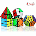 Pikkukuva 1 / 3: Speed Cube -setti, 5 pakkausta Magic Cube -paketti - 2x2x2 3x3x3 pyramidi lelu lapsille