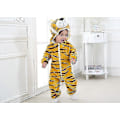 Miniatyrbild 4 av 5: Unisex Baby Djurdräkt Vinter Höst Flanell Huva Cosplay Jumpsuit Tiger 90