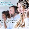 Miniatyrbillede 3 af 5: Trådløst headset lastbilchauffør Støjreducerende overhead Bluetooth-hovedtelefoner med opladningsbase