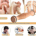 Miniatyrbillede 3 af 5: Træfodrulle Fodmassagerulle Akupressur Fod Til Lindring Af Plantar Fasciitis, Fodbuesmerter, Myofascial Smertesyndrom Sundt Afslappende Træ