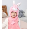 Miniatyrbilde 4 av 7: Vinter Unisex Plussj Dyrehatt Barn Jenter Gutter Søt Morsom Dyreansikt Halloween Hette med Lange Øreklaffer Julefest Rabbit