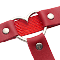 Miniatyrbild 10 av 10: 2 st Kvinnors Strumpband Elastiskt Hjärta PU-Läder Benstrumpband red