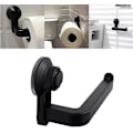 Miniatyrbillede 4 af 4: Toiletpapirholder til badeværelse, vægmonteret, med sugekop, rulleholder til køkken, badeværelse, hobbyrum, 1 stk., sort