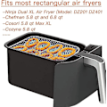 Miniatyrbild 3 av 5: Multifunktionell trelagers stapelbar luftfritösställ Kompatibel med Ninja Dual Zone Foodi Luftfritös [af400eu]/[af300eu], Luftfritöstillbehör