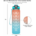 Miniatyrbilde 5 av 5: Motivasjonstidsmerket vannflaske 1000ml Black OneSize