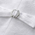 Pikkukuva 4 / 5: Sliktta Miesten 3-osainen Paisley-mekkoliivi ja set ja taskuneliö White 2XL