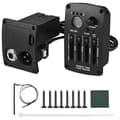 Akustisk Gitarr Förförstärkare SE-4N 4 Band EQ Equalizer Pickup Gitarr Förförstärkare Piezo Pickup med LCD-stämapparat Gitarrdelar & Tillbehör Black