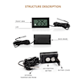 Miniatyrbild 5 av 5: Digital LCD-termometer temperaturmätare med vattentät sensorsond black