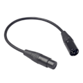 Miniatyrbillede 1 af 5: Sort 5-polet XLR-han-stik til 5-polet XLR-hunstik lydkabeladapter Xk1075 0,3 m