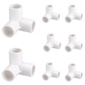 Miniatyrbilde 2 av 3: 8 stk Pvc-rørkobling 3-veis albuebeslag for pvc-møbler Rørkoblinger Drivhusramme Teltkobling