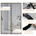 Miniatyrbillede 2 af 5: Magnetiske DørgardinerMagnetisk Dørgardin Fluenet Anti Myg Netgardin med Kraftige Magneter og Fuldramme Magisk Tape Op til 90 cm x 210 cm