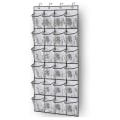 Miniatyrbild 1 av 4: Over The Door Shoe Organizer 24 Stora Mesh fickor Passar till sovrummet - Vit