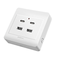 Pikkukuva 1 / 5: Usb-pistorasia Typec Usb Seinälaturi Pistorasia Latausvirtapistorasia Usb-porteilla A