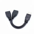 Miniatyrbilde 1 av 4: Ryra 1 stk Usb 3.0 A 1 hann til 2 dobbel usb hunn datahub strømadapter Y splitter usb lading