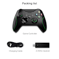 Miniatyrbilde 1 av 5: Trådløs kontroller med mottaker for Xbox One, 2.4GHz trådløs spillkontroller