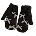 Pikkukuva 1 / 5: Ruutukuvioiset rusettihanskat, täyspitkät karhumittarit, pehmeät talvihanskat 3 bows