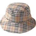 Miniatyrbilde 1 av 5: Flat Top, pustende bomullslue Unisex, rutete sommerhette Utendørs fiske Jakt bøttehatt (khaki)