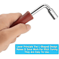 Miniatyrbillede 4 af 4: 3 Stk Tuning Key L-formet Tuning Hammer For Piano Tuning Tool Professionelle Tuning Keys