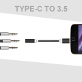 Pikkukuva 2 / 4: Usb Type C - 3,5 mm:n kuulokeliitäntäsovitin Usb-c - 3,5 mm:n liitäntään