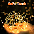Miniatyrbilde 4 av 6: Varme hvite julelys, 3M/10ft 30LED Halloween-dekorasjonslys, batteridrevne oransje lysstrenger for Halloween, juledekorasjoner Warm White
