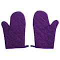 Miniatyrbillede 1 af 5: 1 par varmebestandige bomuldsbagehandsker grydeholder bagehandsker Purple