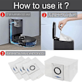 Miniatyrbild 5 av 5: För Ecovacs Deebot X1 Omni Dust Bag Tillbehör Robotdammsugare