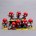 Miniatyrbilde 1 av 5: Disney Avengers Spider Man 8stk dekorasjonssamling figurleketøymodell