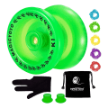 Miniatyrbillede 1 af 5: Responsive Yoyo K1-plus Med Yoyo Sæk + 5 Strings Og Yo-yo Handske Gif, grøn Green