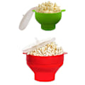Miniatyrbild 1 av 3: Popcorn Mikrovågsugn Hopfällbar Kök Gör själv Popcorn Hink Skål Maker Med Lock