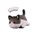 Miniatyrbild 1 av 2: Aphmau Meemeows Plyschdocka Kattdocka Mjuk Gosig Leksak Hambu gray cat