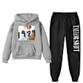Miniatyrbild 1 av 2: Hoodie & Byxor Set för Barn 6-10 År - Taylor Swift 1989 Tryck - Pojkar & Flickor Grey 7-8 Years