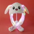 Pikkukuva 4 / 5: Pehmoinen kanin korvahattu CAN liikkua Mielenkiintoisia suloisia pehmopehmoisia pupuhattuja lahjoja tytöille No Light Pink Bunny Hat